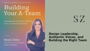 Sarah Zohar speaking at DCOTA Spring Market 2026 — Authentic Voices Speaker Series at Gloster Furniture Showroom, Dania Beach FL