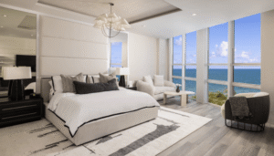 Golden Beach biophilic interior design — oceanfront estate by Sarah Z Designs featuring seamless indoor-outdoor flow, natural materials and Atlantic light integration.
