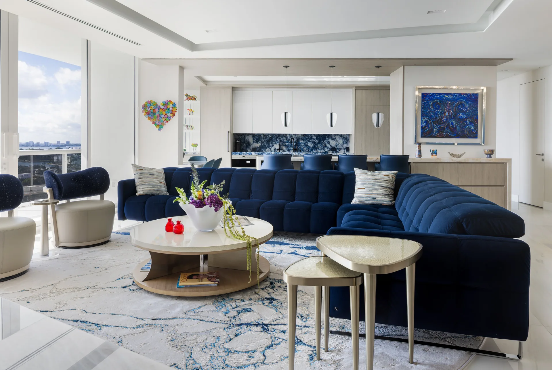 Layered texture and circadian-informed lighting in a restful retreat at the Dubb residence in Coral Gables