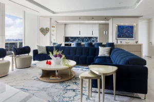 A serene, textural living space overlooking Biscayne Bay, the counterbalance to Miami's energy — featured image for The Rise of Organic Modern.